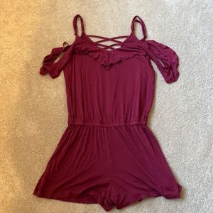 Maroon Romper